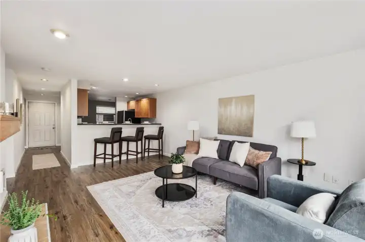 Great Open Concept living with 2 bedrooms and 1.75 bathrooms