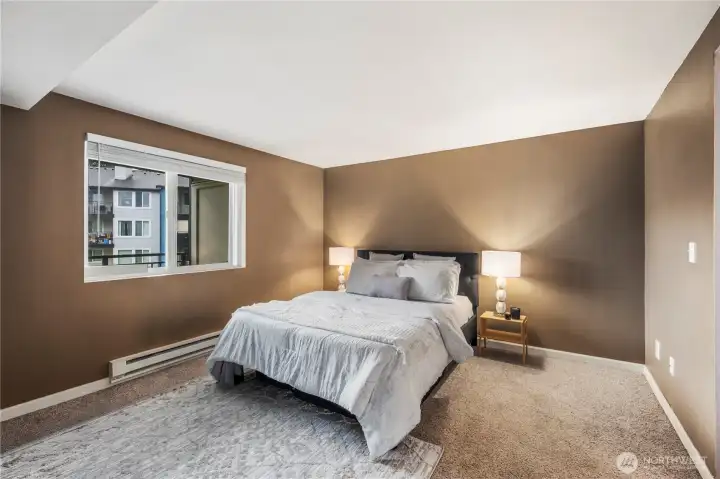 Generously sized primary suite