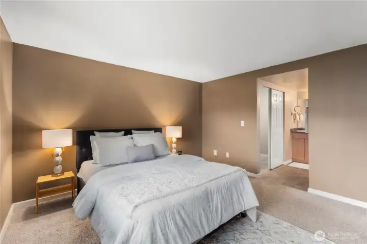 primary suite with large ensuite