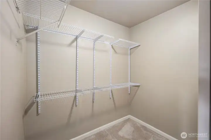 primary suite with large walk-in-closet