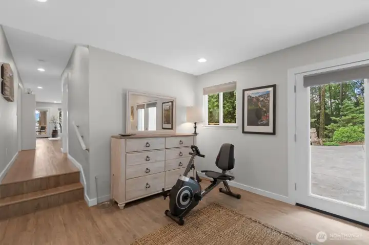 Family room with French Doors to patio.