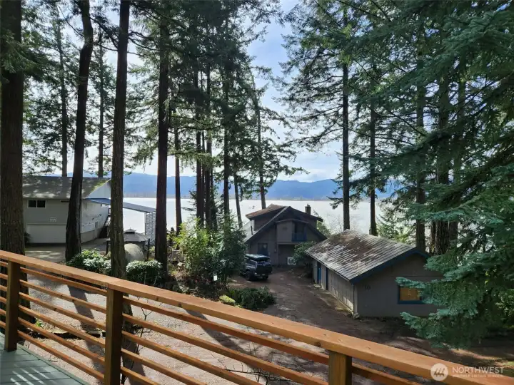 A peek through the trees off of the deck