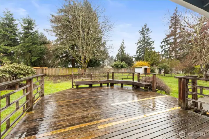 Large deck is great for entertaining.