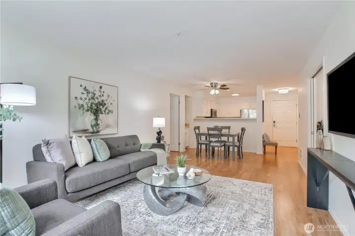 Spacious living space in this 2 bedroom condo.