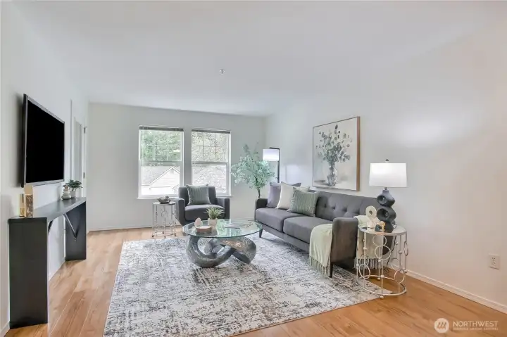 Great living space with solid surface floors.