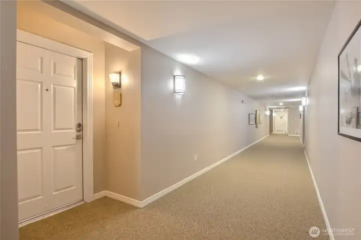 Interior Hall Entry to condo #202