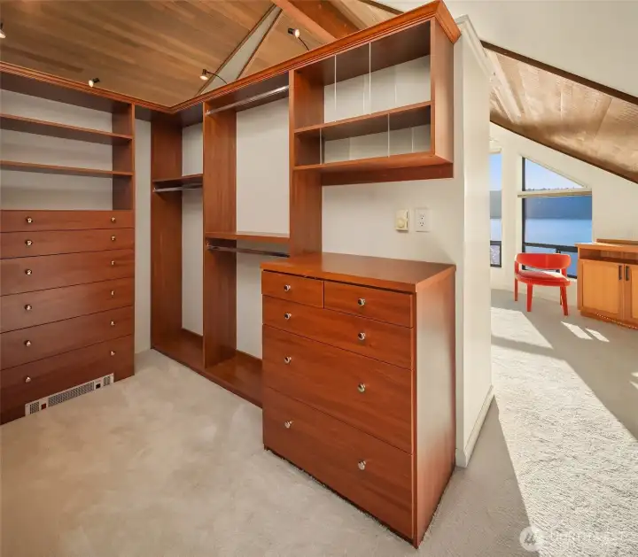Primary walk-in closet with laundry