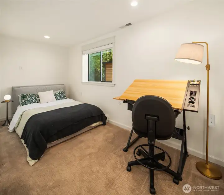Lower level guest bedroom