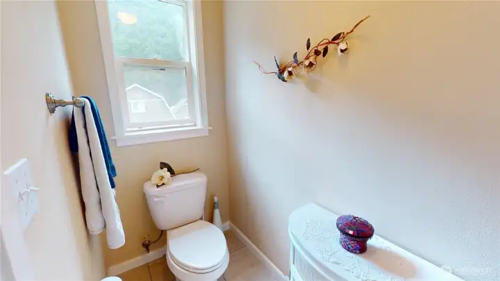 Private water closet in the primary ensuite