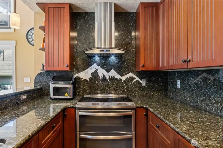 Mountain inlay with granite