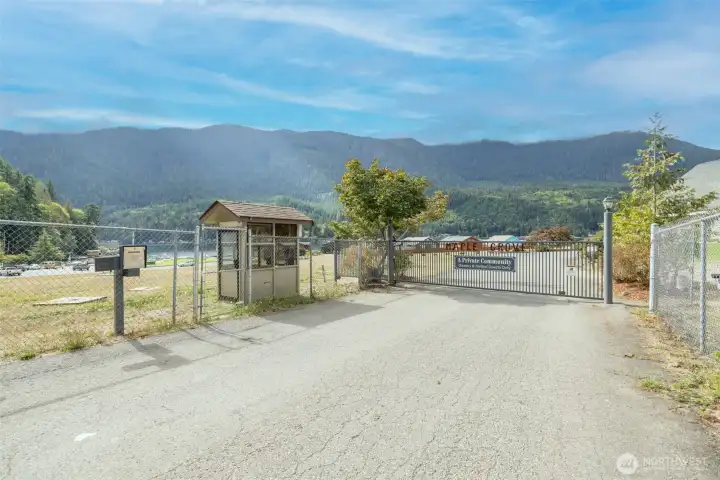 Security gate.  Welcome to Maple Grove!