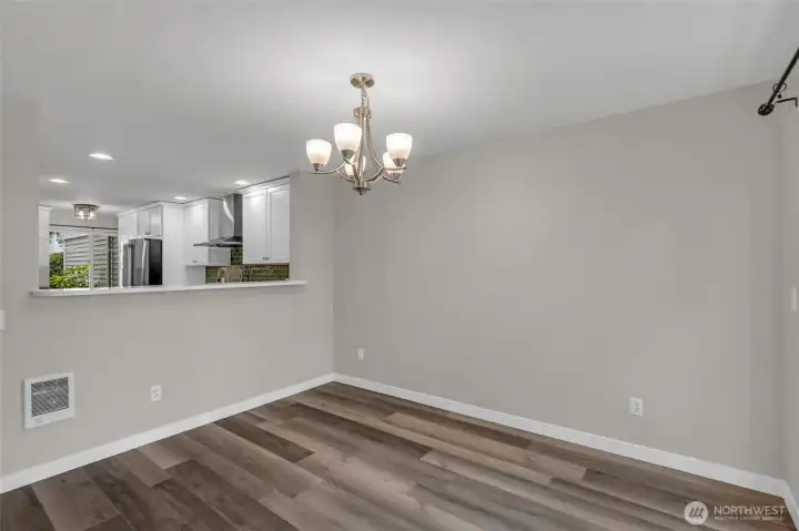 Comfortable dining space ideal for casual or formal gatherings.