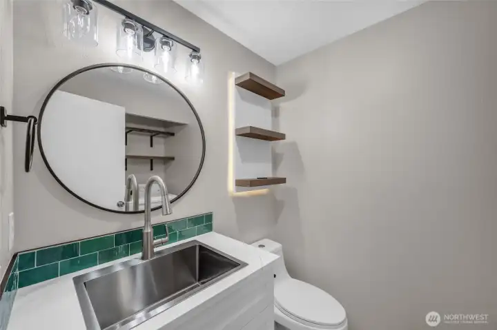 Main floor half bath.