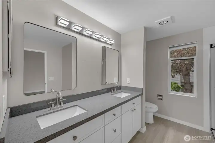 Private bath designed for daily convenience and comfort.