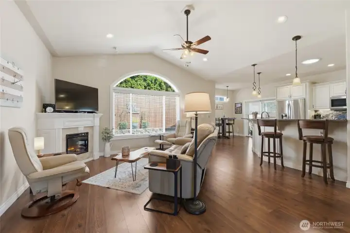 Custom built-in cabinetry provides additional storage and organization rarely found in comparable homes.
