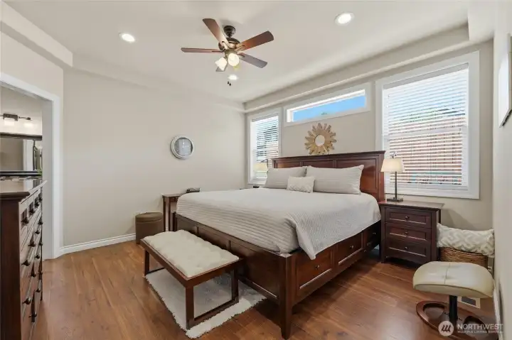 Private primary retreat with generous proportions and direct access to the ensuite bathroom.
