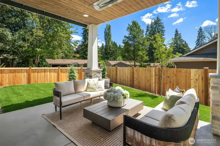 Private outdoor covered living area