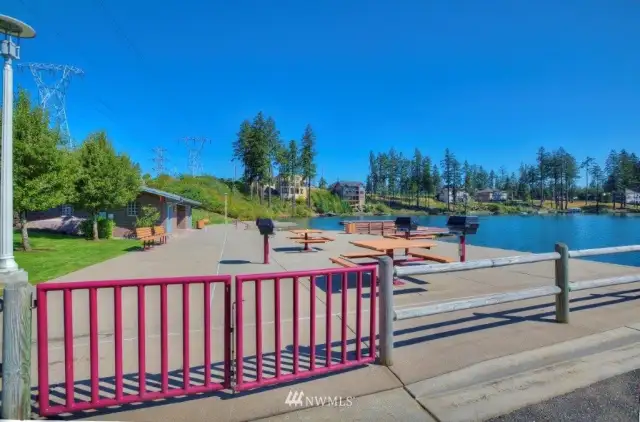 Community Picnic Area complete with tables and BBQ's