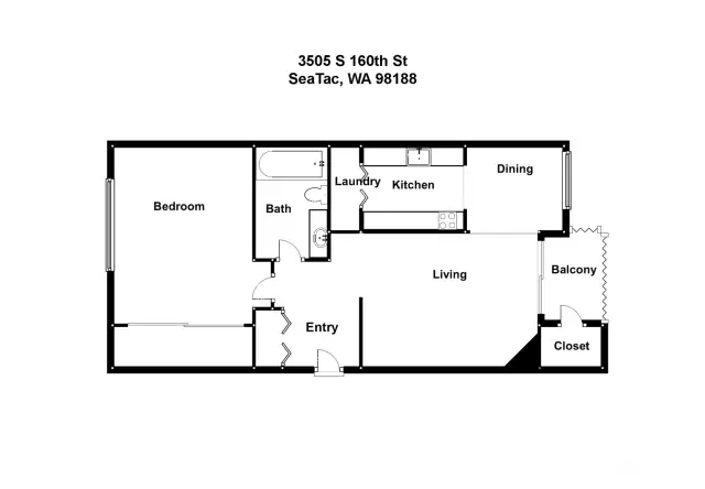 Spacious floor plan. Dimensions are approximate