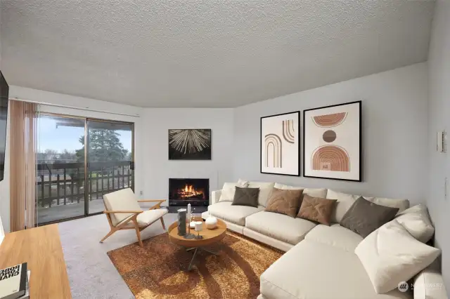 This photo is virtually staged and is from a unit sold in 2024 with the same floor plan.