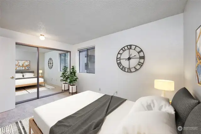 This photo is virtually staged and is from a unit with the same floorplan that sold in 2024.