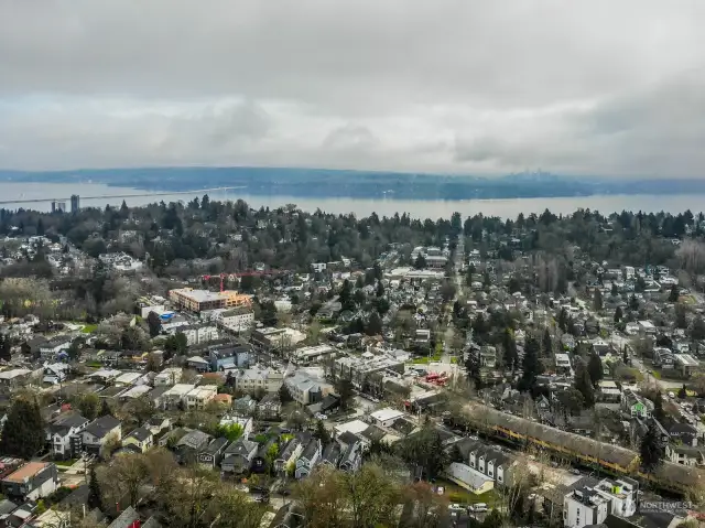 You can see Mount Baker and Mount Rainier on a clear day from the upper balcony