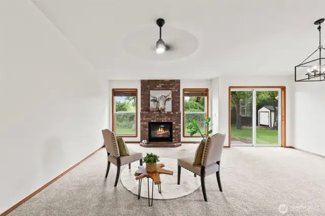 Cozy fireplace