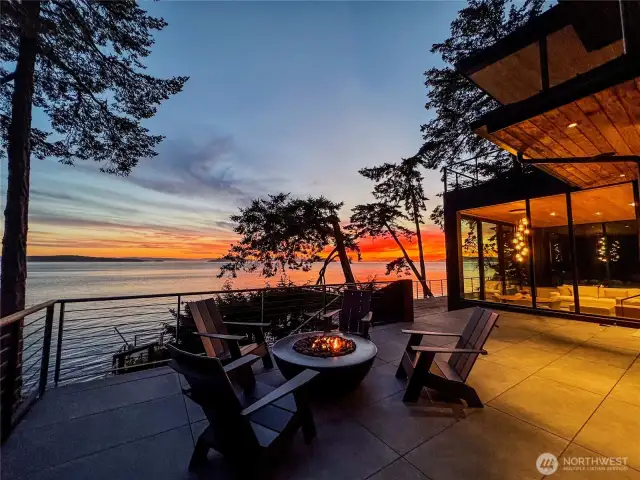 Patios and decks for entertaining at the primary home as well as the guesthouse and bunkhouse