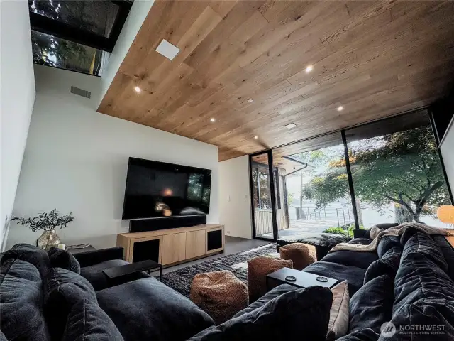 entertainment room for the rare occasion when the wildlife is asleep or the sun has set.