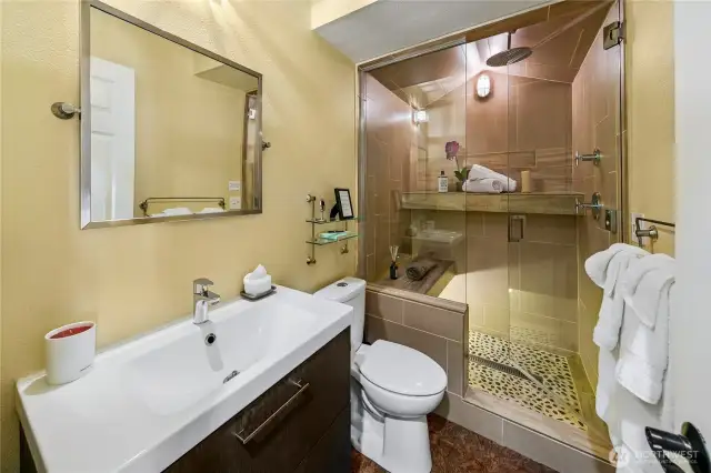 Lower suite spa bathroom with steam shower