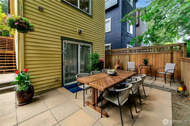 Back patio, very private and serene