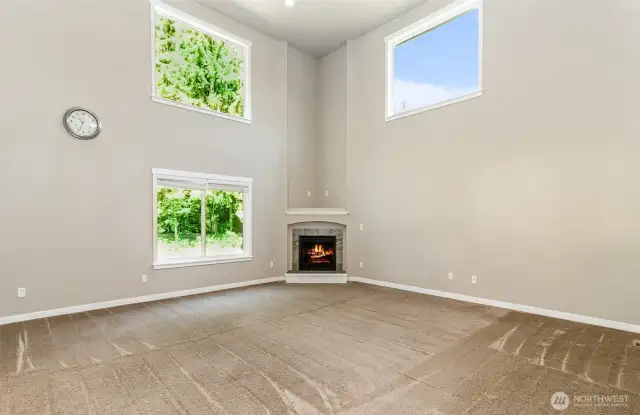 shooting living room from top landing