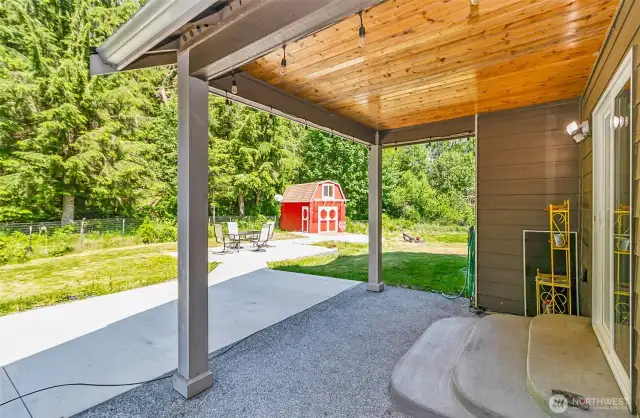 covered area on back patio