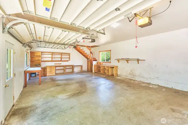 Need space to work or create? Or easily convert it back to a 3-car garage.