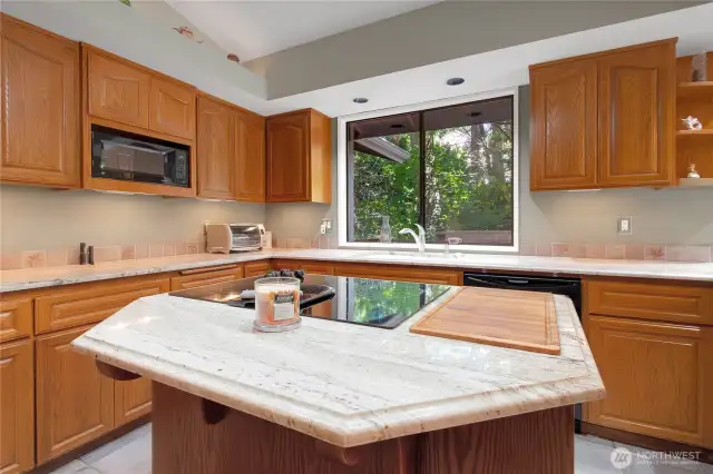 Beautiful stylis granite countertops.