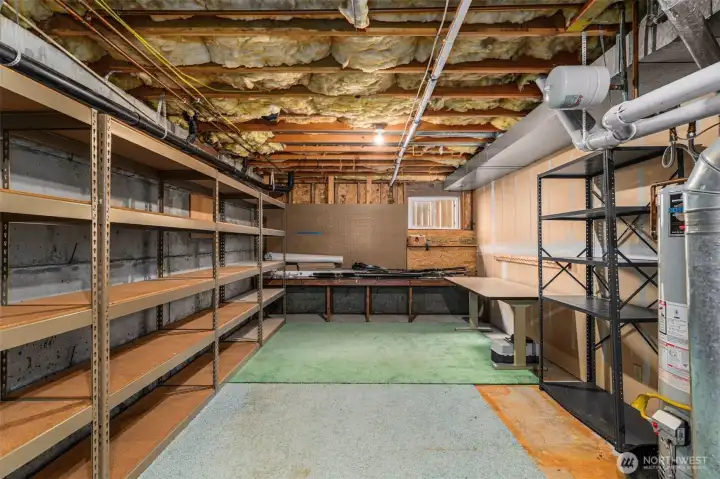 Storage room or potential wine cellar.