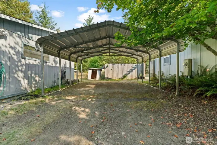 Carport between home and garage