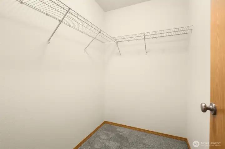 Walk in primary closet