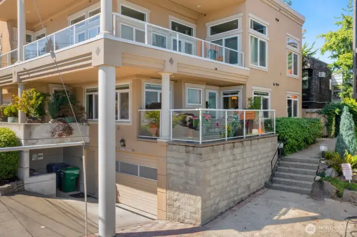 Tastefully updated two-bedroom two-bath residence offers a desirable open floor plan, wood flooring throughout, fresh paint, gas fireplace and enjoys the solitude of being the only home on this floor.