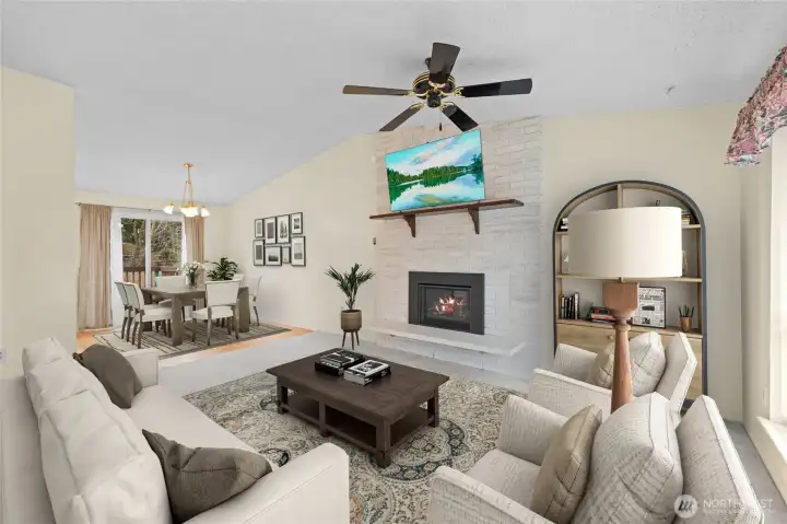 Beautiful vaulted living room~