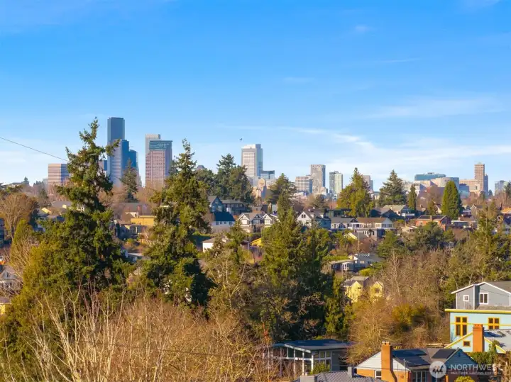 City view from inside home.