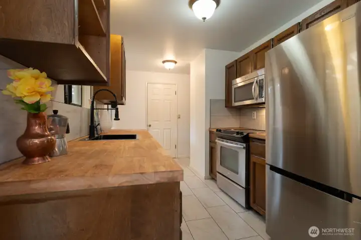 Remodeled and restored kitchen