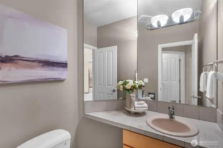 main floor powder room on next to the laundry room