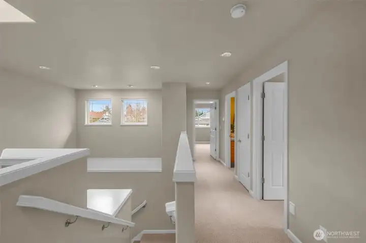 Upstairs 2 nice size bedrooms and a full bathroom