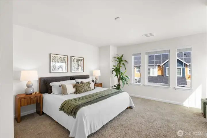 Head upstairs to your generous primary suite