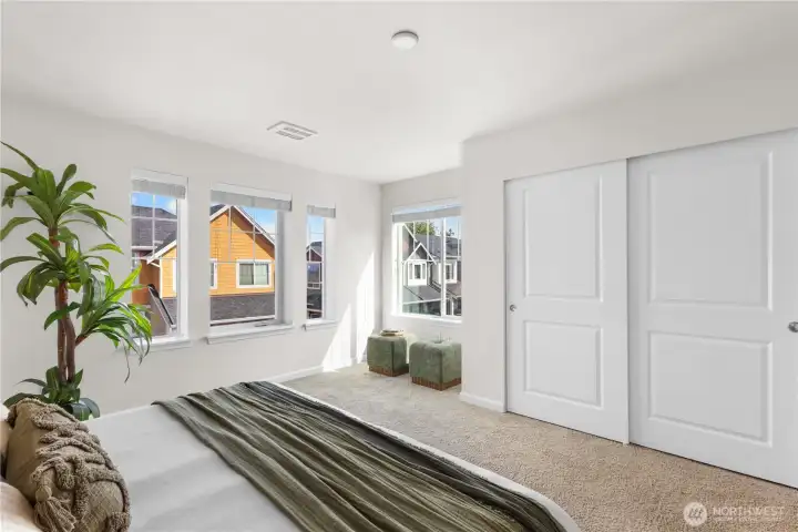 Wrap around windows bring in brilliant natural light.