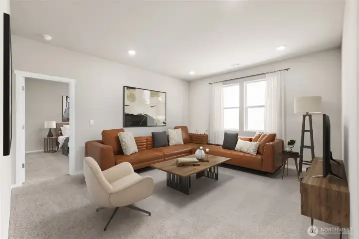 Virtually staged. Laminate flooring through main living spaces of the home. Photos are for representational purposes only. Colors and finishes may vary.