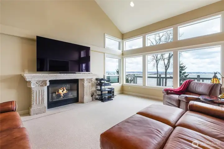 Living Room with gas fireplace.