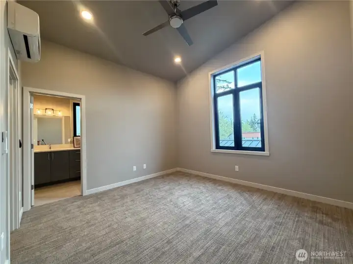 Primary suite with attached spa like bathroom.