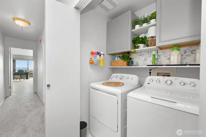 Washer and Dryer for easy access on second level.
